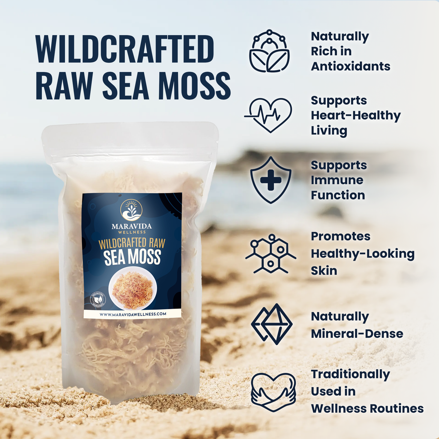 Wildcrafted Raw Sea Moss 1Lb