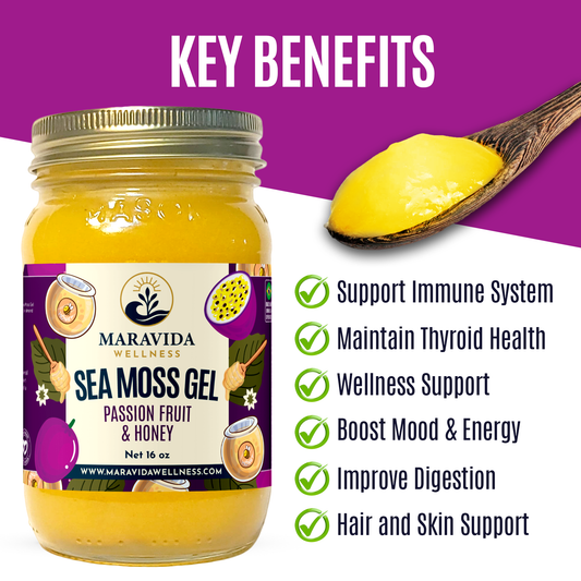 Maravida Wellness Sea Moss Gel
4-Flavor Superfood Variety Pack (16 oz Each)