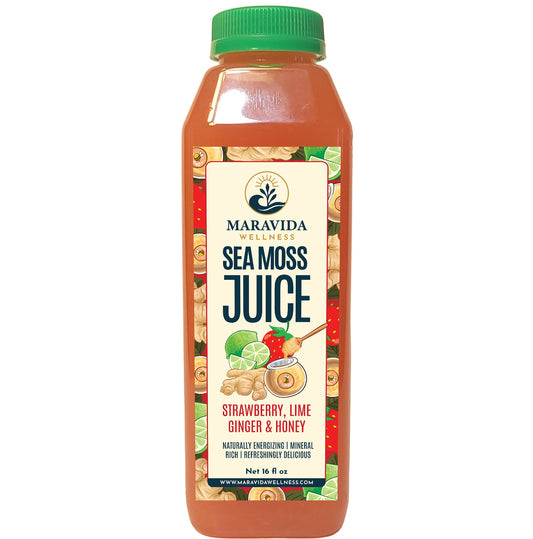 Sea Moss Juice Strawberry, Lime, Ginger & Honey